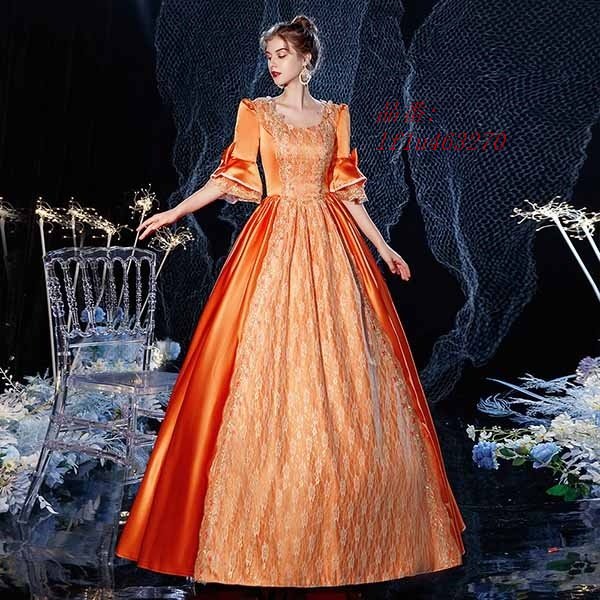 貴婦人 貴族 ドレス 中世ヨーロッパ お姫様 女王様ドレス 豪華なドレス ロングドレス カラードレス